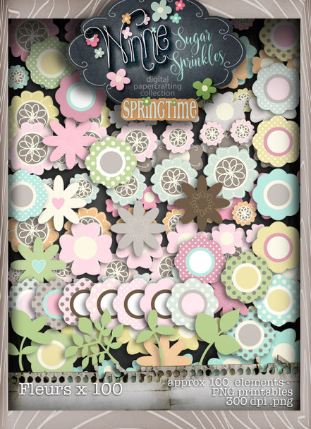 Winnie Sugar Sprinkles Spring - Big Kahuna DOWNLOAD BUNDLE - Digital Stamp Card making Craft Scrapbooking printables