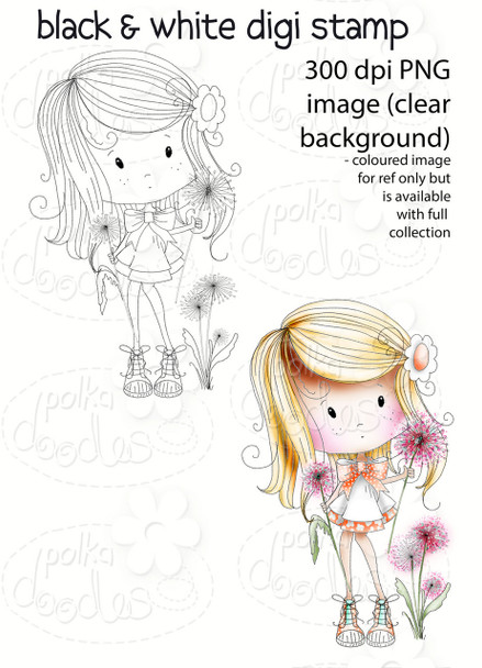 Dandelion Days - Winnie Fruit Punch Printable Digital Craft Stamp Download