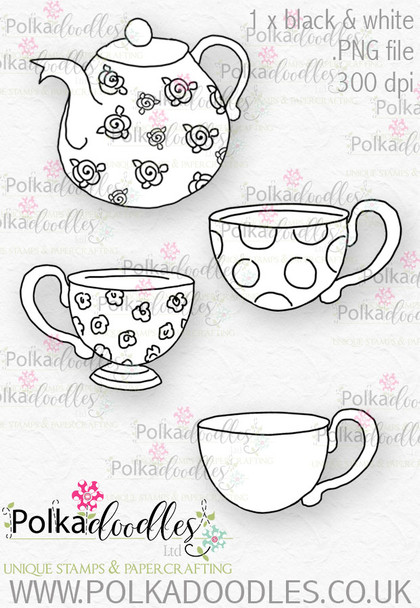 Winnie Wonderland Tea - Printable Digital stamp download