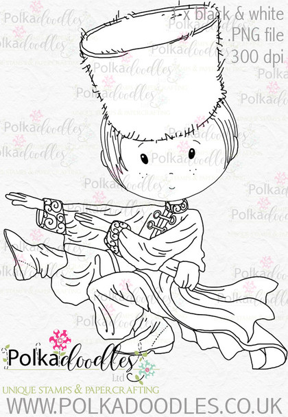 Cossack Russian Dancer 1 - Digital Stamp Download