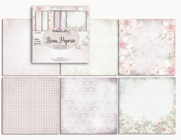 Bella Fleur 6 x 6" Paper Pad cards/scrapbooking