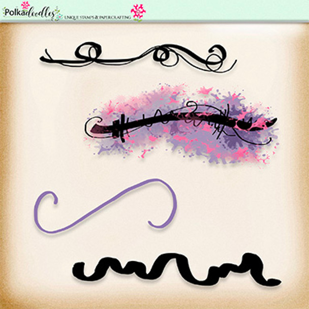 Berry Crush Digi Scrap Kit - flourishes, borders