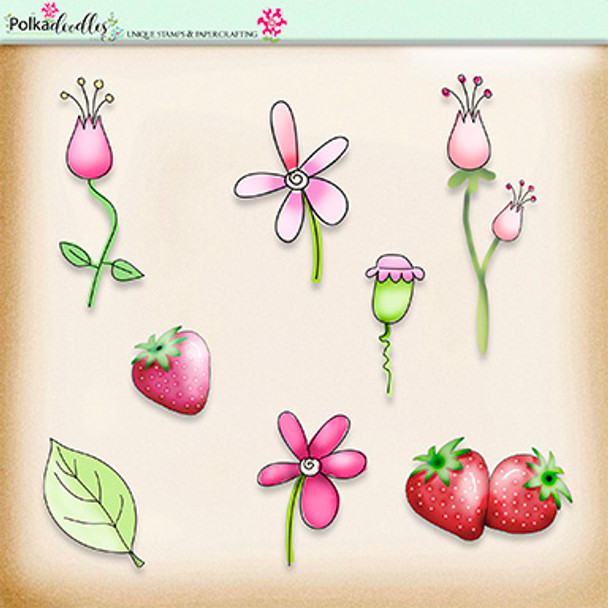 Berry Crush Digi Scrap Kit - foliage