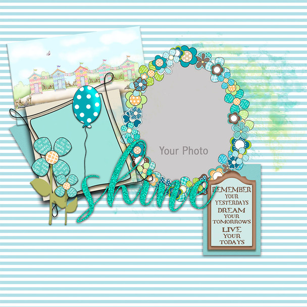 Summer Breeze - digiscrap printable download layout