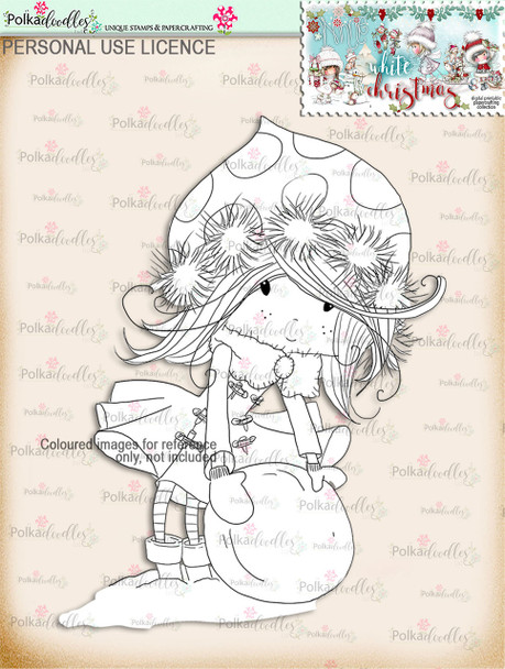 Rolling Snowballs - Digital Stamp download. Winnie White Christmas printables.Craft printable download digital stamps/digi scrap