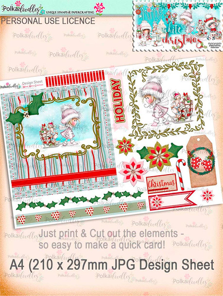 Winnie White Christmas Big Kahuna download including printable Design sheets to make crafting easy