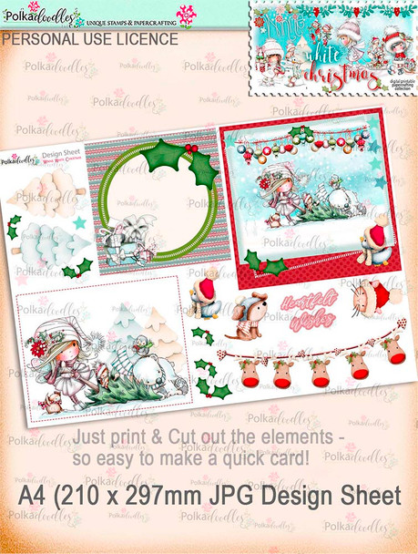 Winnie White Christmas Big Kahuna download including printable Design sheets to make crafting easy