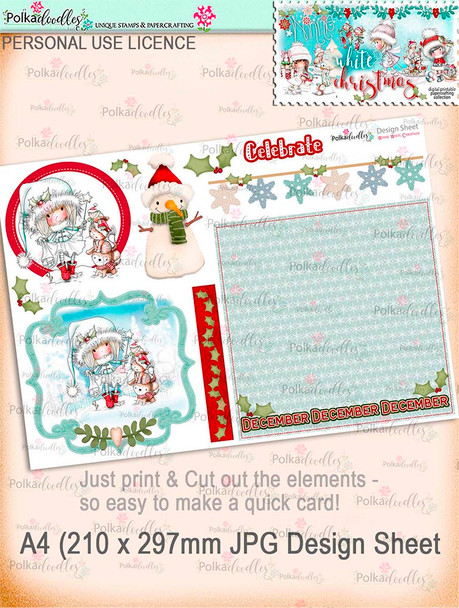 Winnie White Christmas BIG KAHUNA DOWNLOAD KIT - digital printables