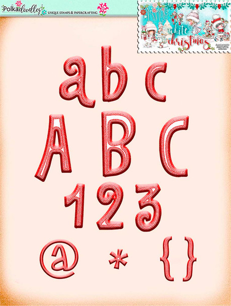 Winnie White Christmas Big Kahuna download including printable designer alphabet and numbers