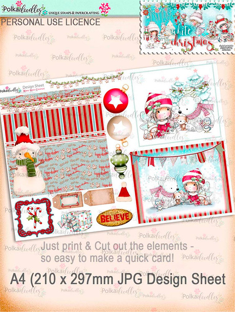 Winnie White Christmas Big Kahuna download including printable Design sheets to make crafting easy