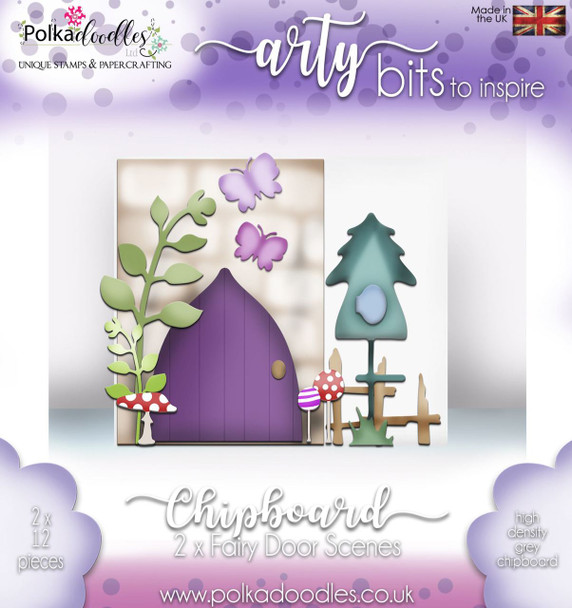 Chipboard Fairy Door kit - 24 pieces