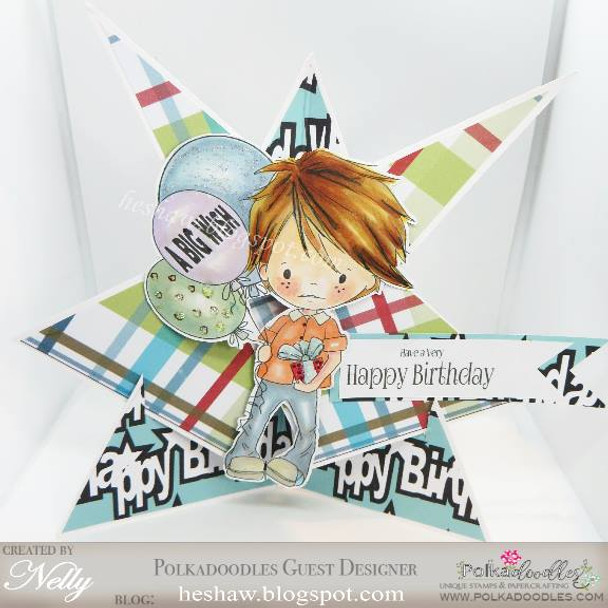 Party Little Dude - digi stamp printable download