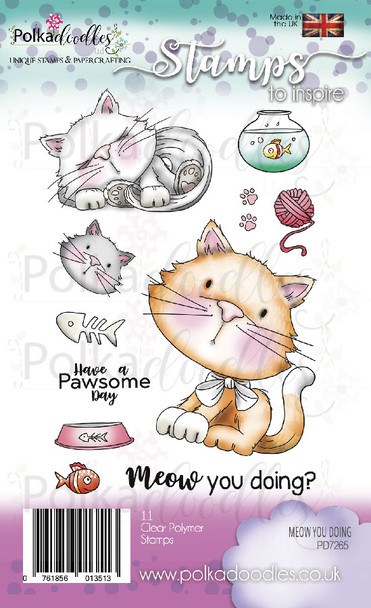 Meow You Doing Kitty Cat Clear Stamp set crafting card making scrapbooking