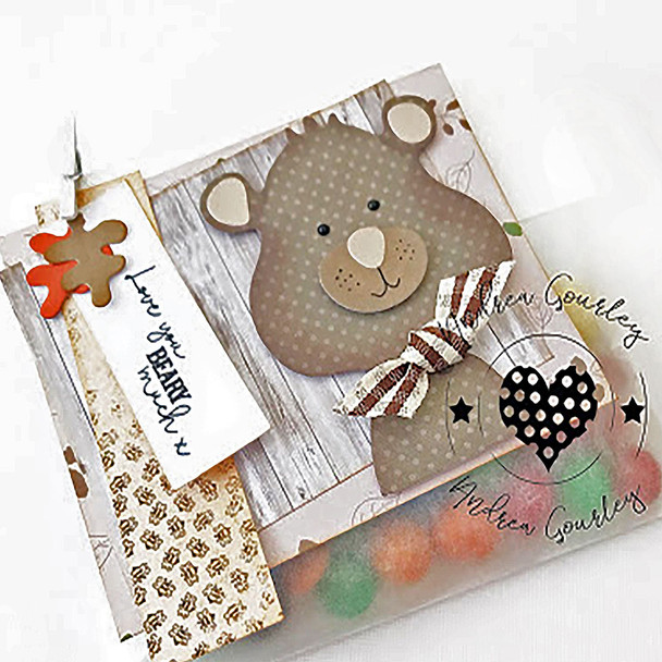 Beary Cute bear nature outdoor die set - Bear card making craft cutter Die set