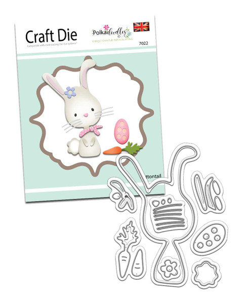 PD7021 Bunny Rabbit Cottontail die set - card making craft cutter Die set