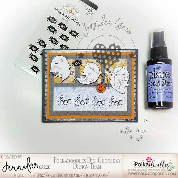 Spooktacular ghosts - Halloween clear stamp set for craft, card making, scrapbooking.
