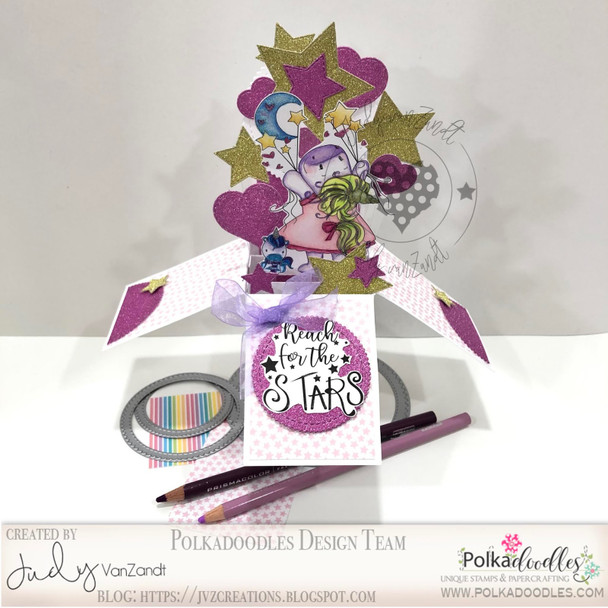 Love You to the Moon & Stars - Sparkle Unicorn digi stamp download