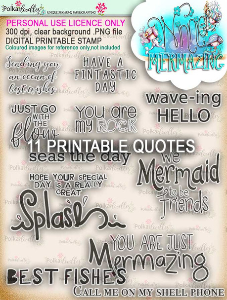 Winnie Mermaid Mermazing - super bundle digi scrap printable downloads