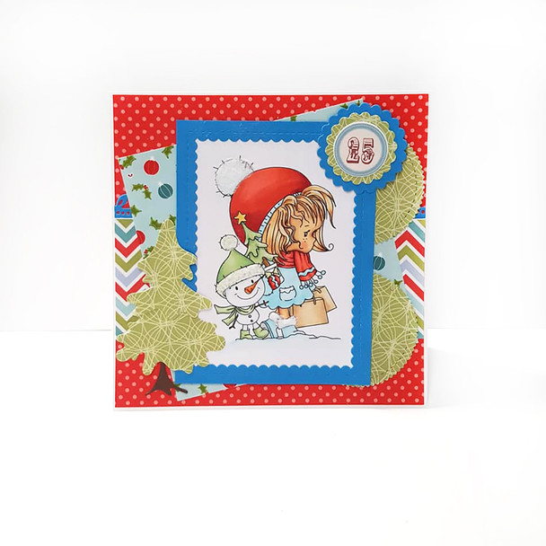 Snow Shopping (colour) - Winnie Christmas Wishes digi scrap printable download