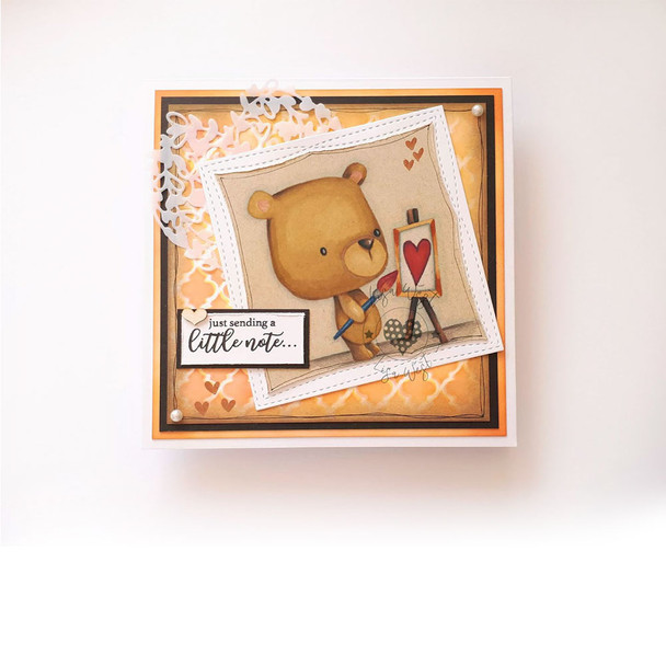 Too Cute Bear digital papercrafting download