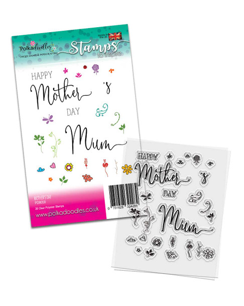 Mother's Day sentiment photopolymer stamp set