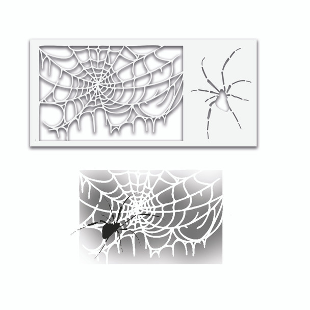 Spider Web halloween stencil