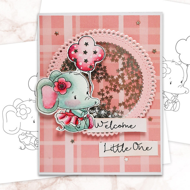 Too Cute Agnes Elephant & Bella Bear digi stamp & SVG/DXF Cutting File bundle