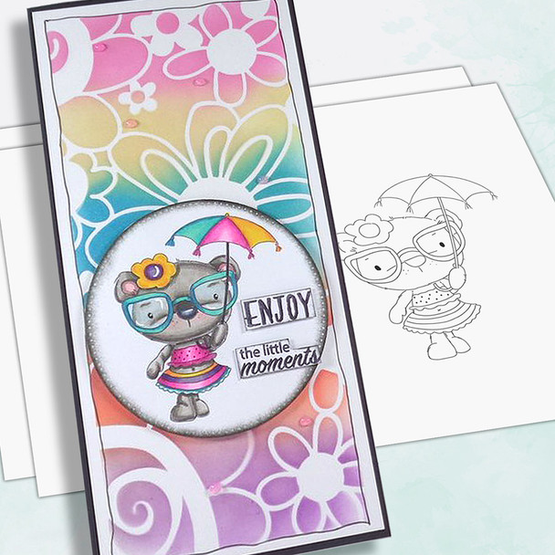 Too Cute Agnes Elephant & Bella Bear digi stamp & SVG/DXF Cutting File bundle