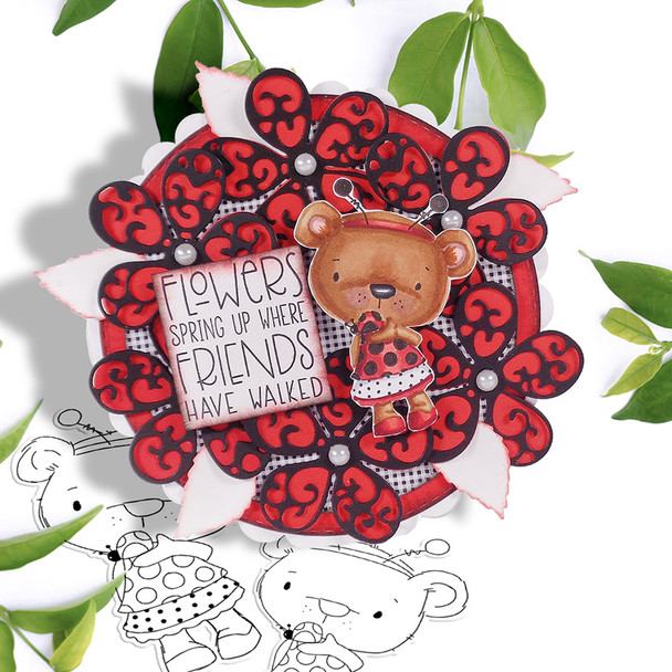 Too Cute Agnes Elephant & Bella Bear digi stamp & SVG/DXF Cutting File bundle