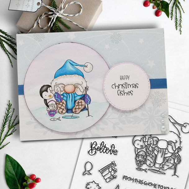 Christmas Fishes stamp set (PD8097A)