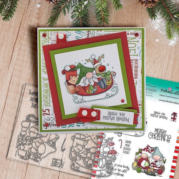 Sleigh The Season Christmas Holiday stamp set