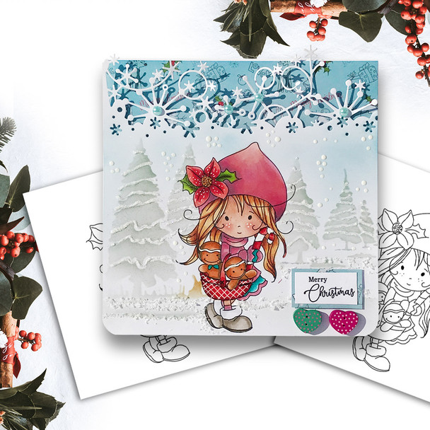 Winnie Christmas North Pole - printable stamp craft card making scrapbook digital stamps - BIG KAHUNA download bundle