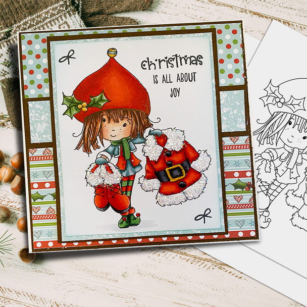 Winnie Christmas North Pole - printable stamp craft card making scrapbook digital stamps - BIG KAHUNA download bundle