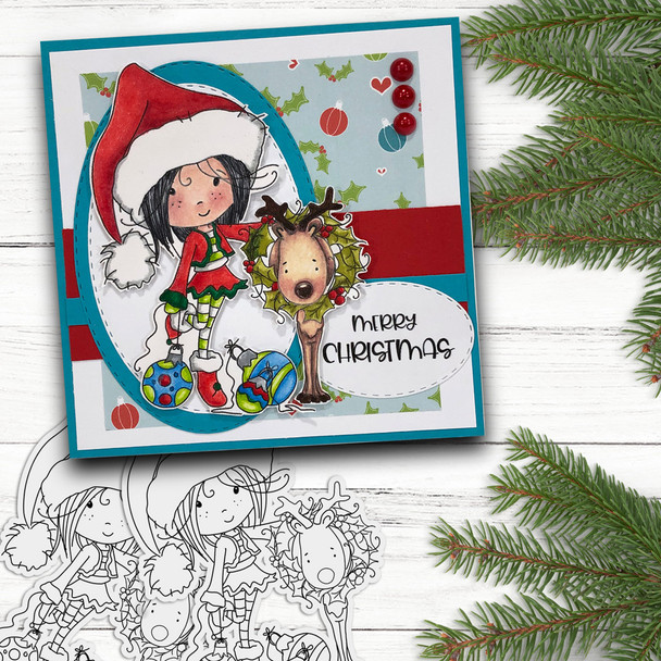 Winnie Christmas North Pole - printable stamp craft card making scrapbook digital stamps - BIG KAHUNA download bundle