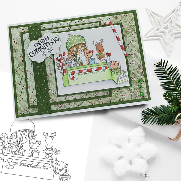 Winnie Christmas North Pole - printable stamp craft card making scrapbook digital stamps - BIG KAHUNA download bundle