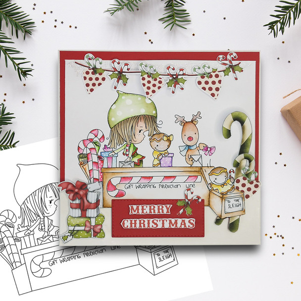 Winnie Christmas North Pole - printable stamp craft card making scrapbook digital stamps - BIG KAHUNA download bundle