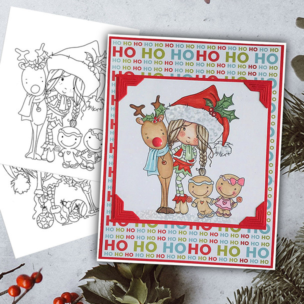 Winnie Christmas North Pole - printable stamp craft card making scrapbook digital stamps - BIG KAHUNA download bundle