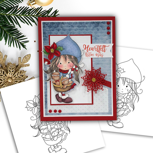 Winnie Christmas North Pole - printable stamp craft card making scrapbook digital stamps - BIG KAHUNA download bundle