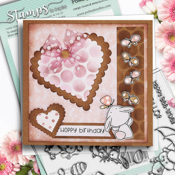 Spring Showers clear craft stamps bunny project
