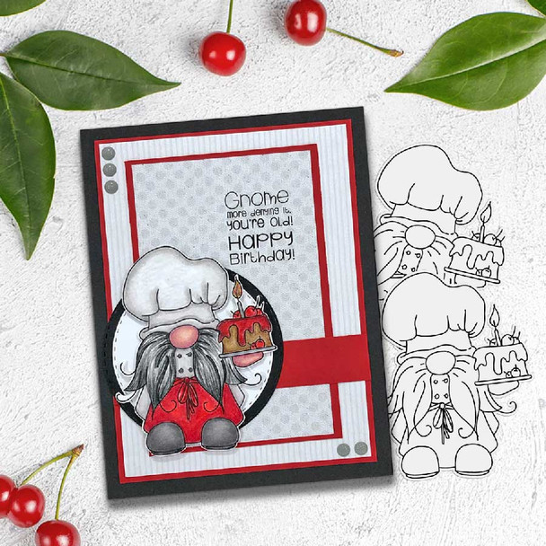 Gnome-tastic collection -  10 deep skintone PRECOLOURED digital stamp printable download with free SVG /DXF file included
