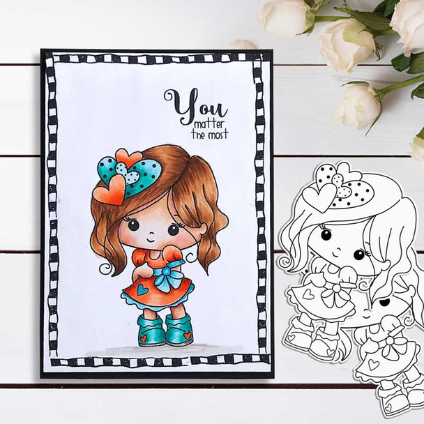Just Lovely - Honeypie (black & white digi stamp)- printable downloads with free SVG /DXF files