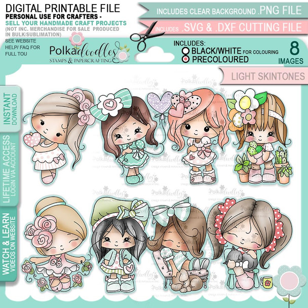 Just Lovely - Honeypie... big kahuna digital stamps, papers and greetings printable craft download bundle