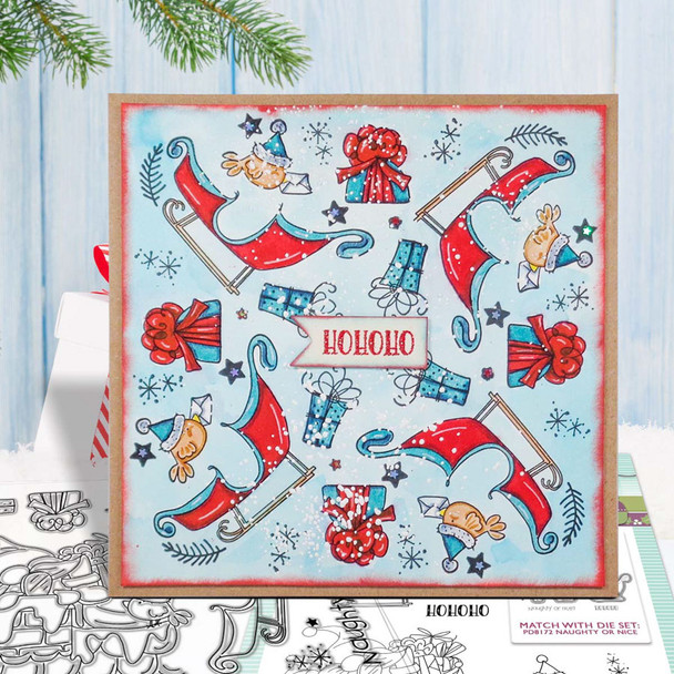Gnome Naughty or Nice Matchables Stamp set