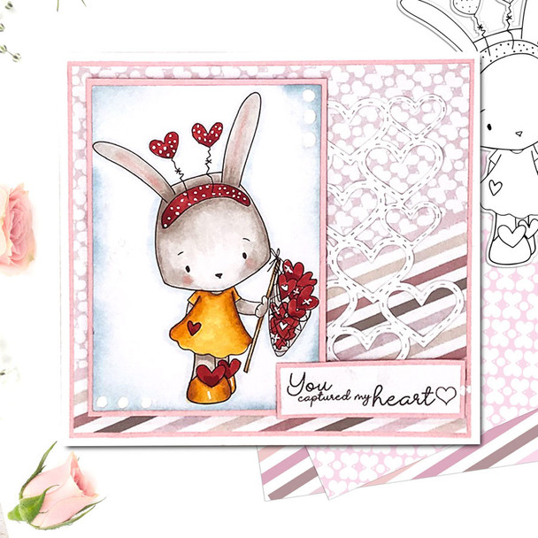 You Captured My Heart - Love Always printable craft digital stamp download with free SVG /DXF files
