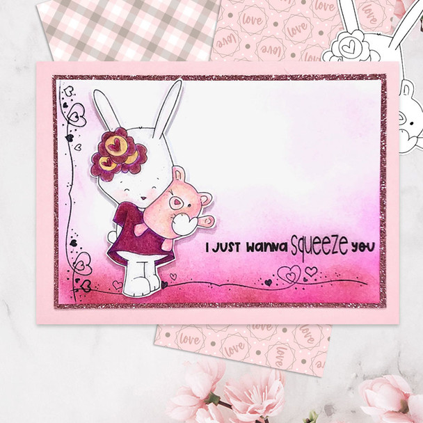 Want to Squeeze You - Love Always printable craft digital stamp download with free SVG /DXF files