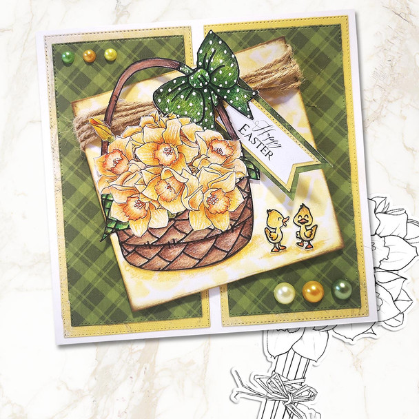 Blooms 2 Daffodil Flower bundle - digital stamp, digistamp for cards, cardmaking, crafting and stickers