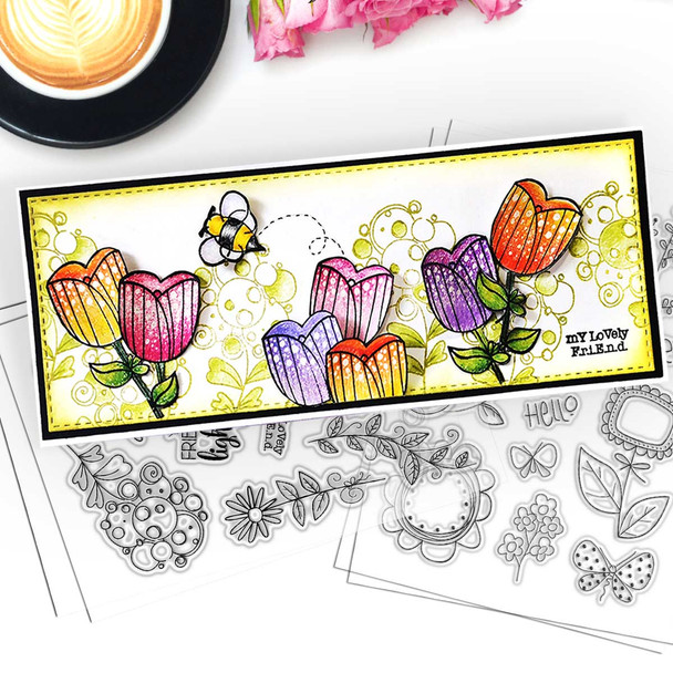 Friendship Days 4 x 6" photopolymer stamp set