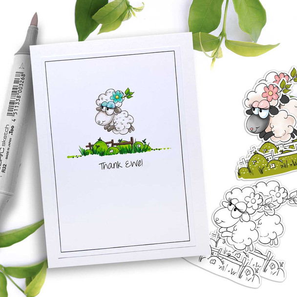 Sheepy Sheepy Sheep Sheep Spring Easter printable clipart digital stamp, digistamp for cards, cardmaking, crafting and stickers