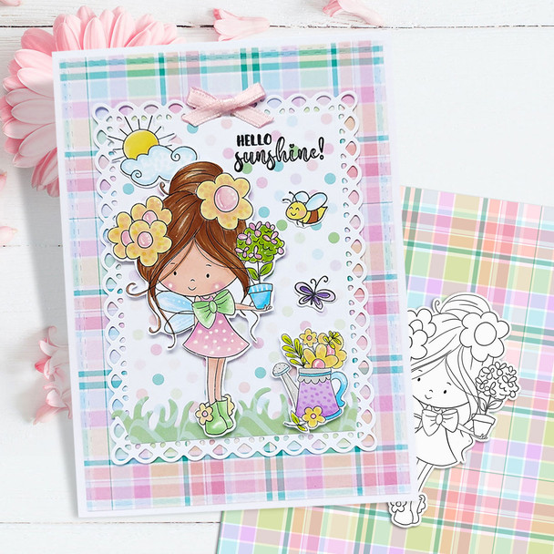 Winnie Daisy Fairy cute girl Bundle - COLOUR, DEEP skintones printable clipart digital stamp, digistamp for cards, cardmaking, crafting and stickers