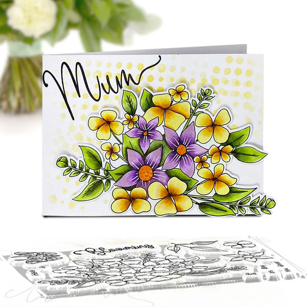 Blooming Blossom Flower Stamp set 4 x 6" (PD8663)